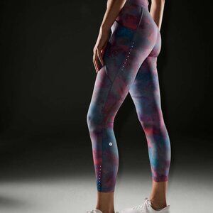 NEW Lululemon Fast and Free High-Rise Tight 25” Pockets Hazy Afterglow Multi 10